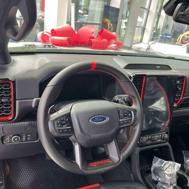 nội thất ford ranger raptor màu trắng
