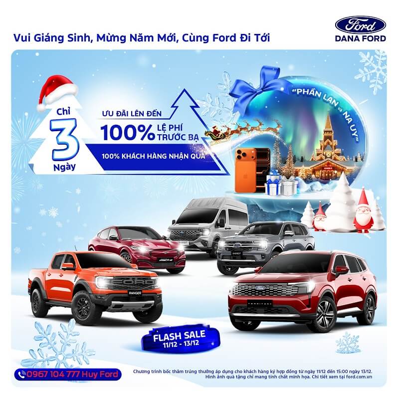 ưu đãi tháng 12 tại Ford Đà Nẵng giá tốt